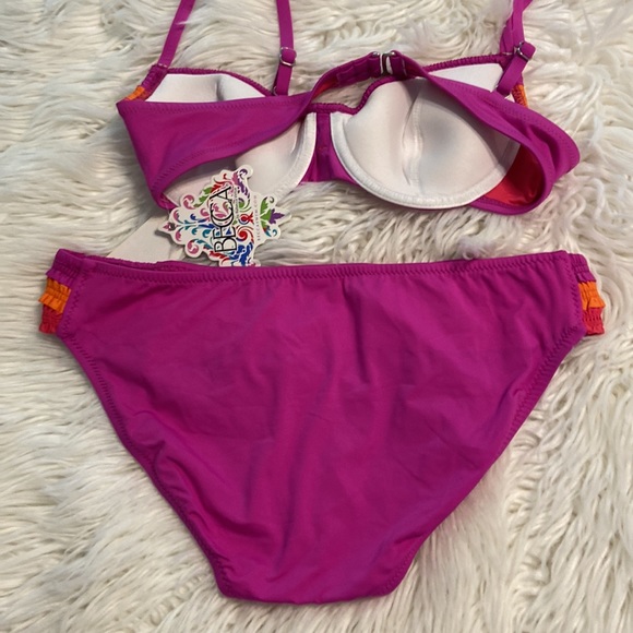 BECCA Two piece swim top is medium brand new with tags and bottom is large - Picture 6 of 16